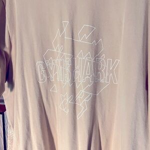 White and Cream Gymshark workout shirt cool design